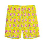 Cute Lollipop Pattern Print Men's Sports Shorts