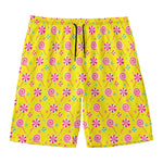 Cute Lollipop Pattern Print Men's Swim Trunks