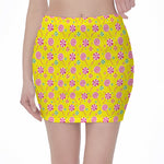 Cute Lollipop Pattern Print Pencil Mini Skirt