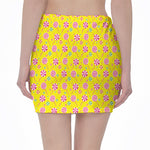 Cute Lollipop Pattern Print Pencil Mini Skirt