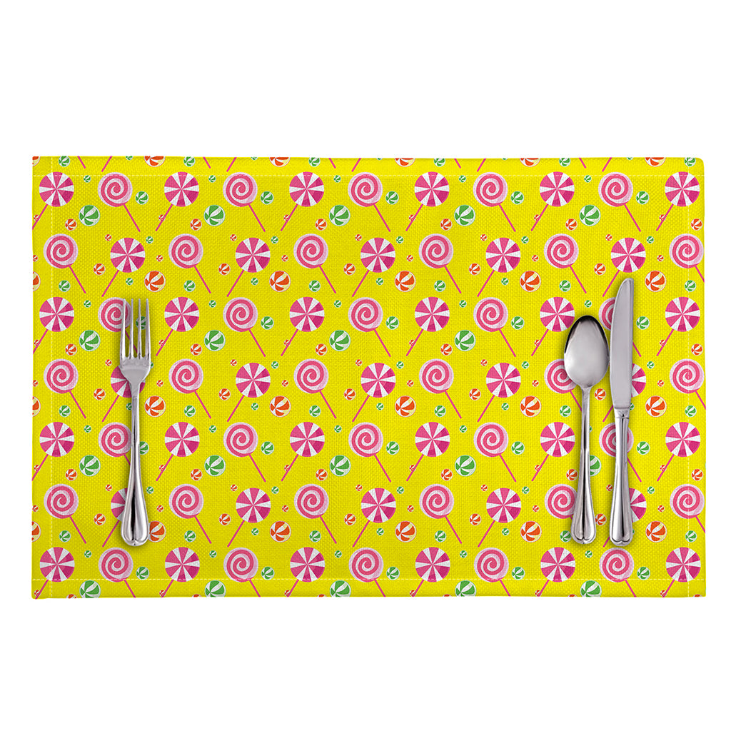 Cute Lollipop Pattern Print Placemat