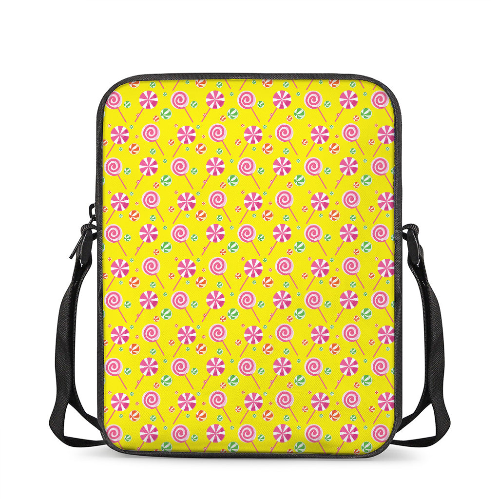 Cute Lollipop Pattern Print Rectangular Crossbody Bag