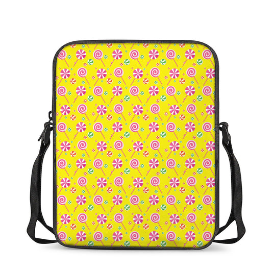 Cute Lollipop Pattern Print Rectangular Crossbody Bag