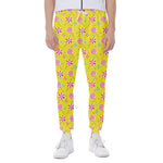 Cute Lollipop Pattern Print Scuba Joggers