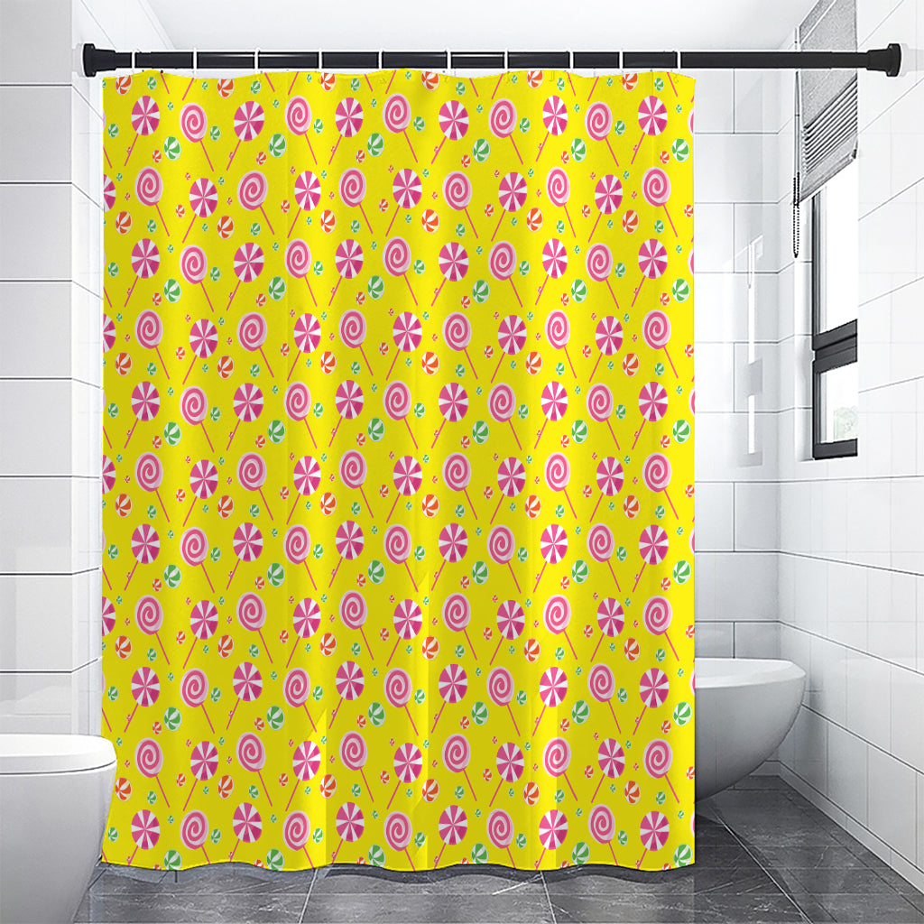 Cute Lollipop Pattern Print Shower Curtain