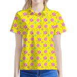 Cute Lollipop Pattern Print Women's Polo Shirt