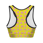 Cute Lollipop Pattern Print Women's Sports Bra