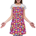Cute Macaron Pattern Print Adjustable Apron