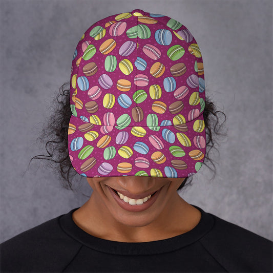 Cute Macaron Pattern Print Baseball Cap
