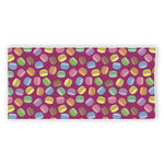 Cute Macaron Pattern Print Beach Towel