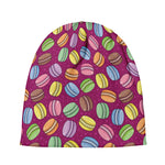 Cute Macaron Pattern Print Beanie
