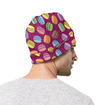 Cute Macaron Pattern Print Beanie