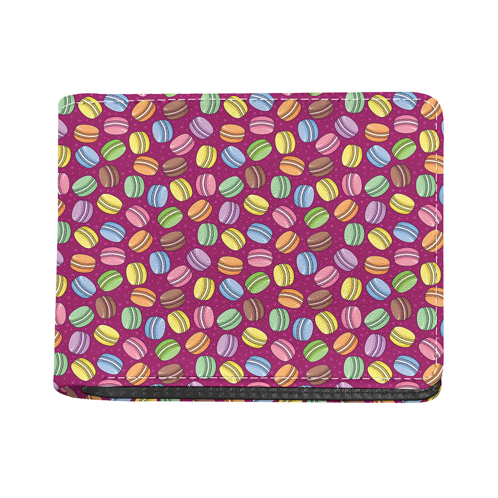 Cute Macaron Pattern Print Bifold Wallet