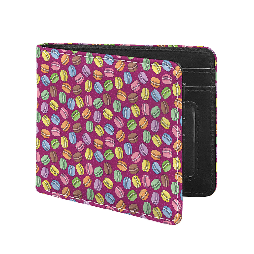 Cute Macaron Pattern Print Bifold Wallet