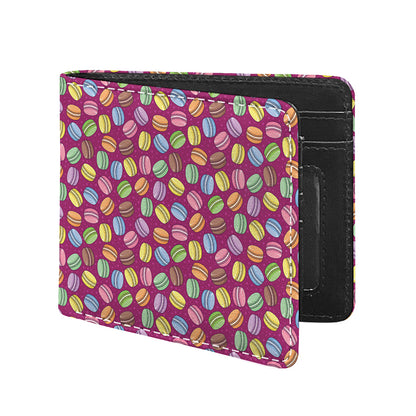 Cute Macaron Pattern Print Bifold Wallet