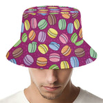 Cute Macaron Pattern Print Bucket Hat
