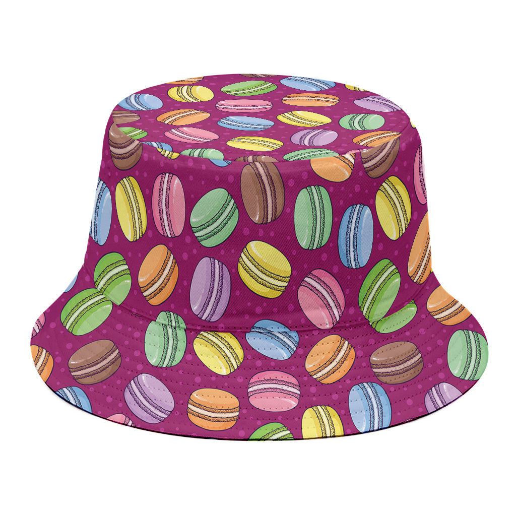 Cute Macaron Pattern Print Bucket Hat