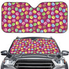 Cute Macaron Pattern Print Car Windshield Sun Shade