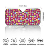 Cute Macaron Pattern Print Car Windshield Sun Shade