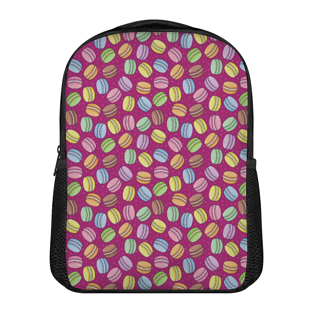 Cute Macaron Pattern Print Casual Backpack