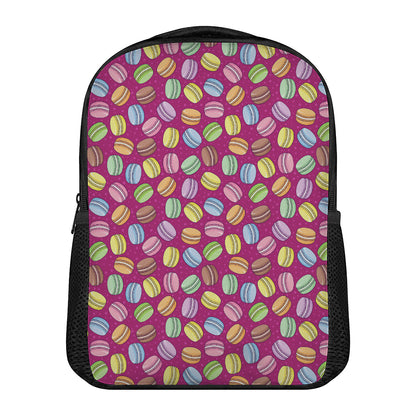 Cute Macaron Pattern Print Casual Backpack