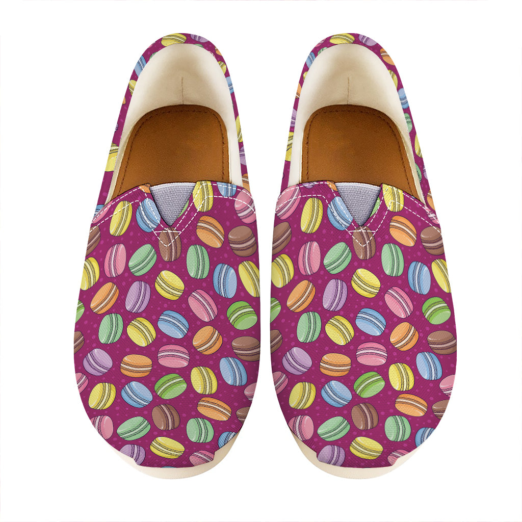 Cute Macaron Pattern Print Casual Shoes