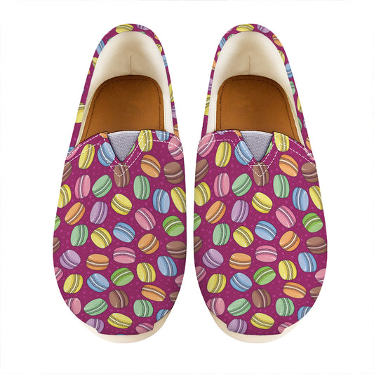 Cute Macaron Pattern Print Casual Shoes