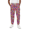 Cute Macaron Pattern Print Cotton Sweatpants