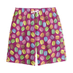 Cute Macaron Pattern Print Cotton Shorts