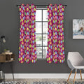 Cute Macaron Pattern Print Grommet Curtain Panels