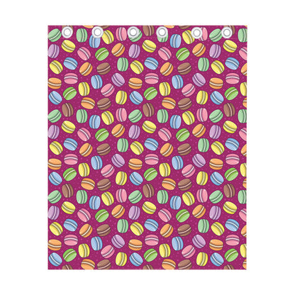 Cute Macaron Pattern Print Curtain