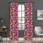 Cute Macaron Pattern Print Curtain