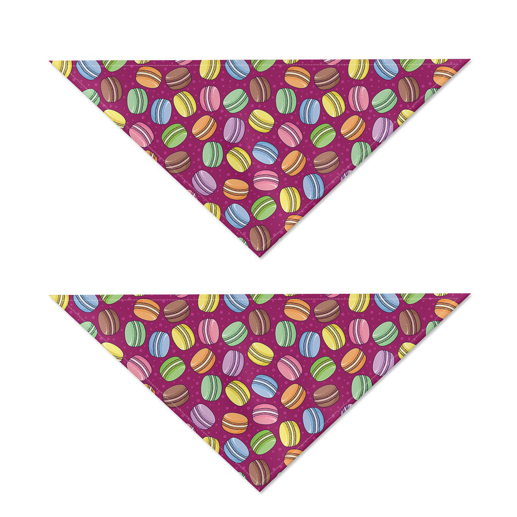 Cute Macaron Pattern Print Dog Bandana