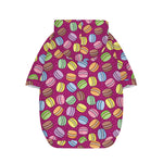Cute Macaron Pattern Print Dog Zip Up Hoodie