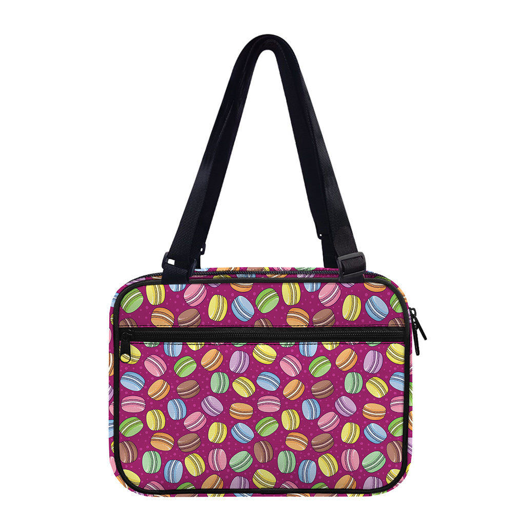 Cute Macaron Pattern Print Double Strap Bible Bag