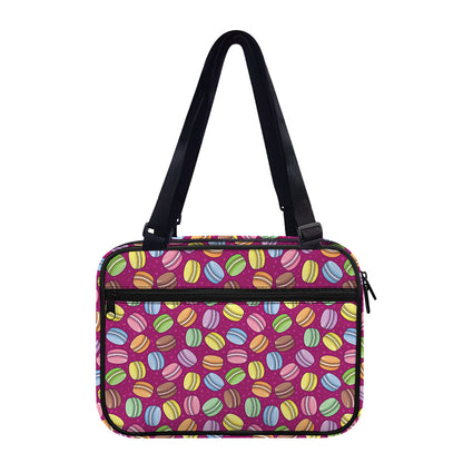 Cute Macaron Pattern Print Double Strap Bible Bag