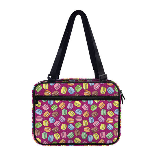 Cute Macaron Pattern Print Double Strap Bible Bag