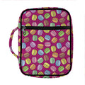 Cute Macaron Pattern Print Front Pocket Bible Bag