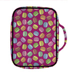 Cute Macaron Pattern Print Front Pocket Bible Bag