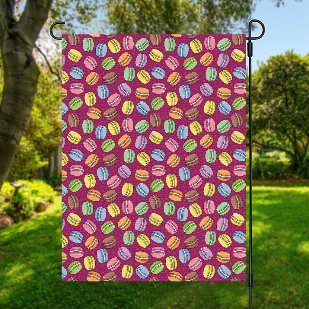Cute Macaron Pattern Print Garden Flag