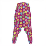 Cute Macaron Pattern Print Hammer Pants