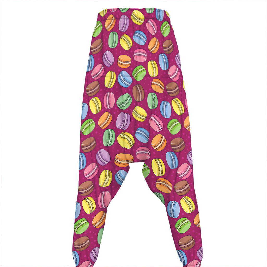 Cute Macaron Pattern Print Hammer Pants