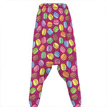 Cute Macaron Pattern Print Hammer Pants