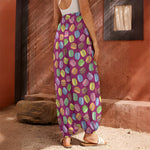 Cute Macaron Pattern Print Harem Pants