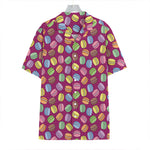 Cute Macaron Pattern Print Hawaiian Shirt