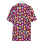 Cute Macaron Pattern Print Hawaiian Shirt