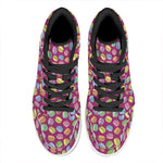 Cute Macaron Pattern Print High Top Leather Sneakers