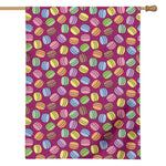 Cute Macaron Pattern Print House Flag