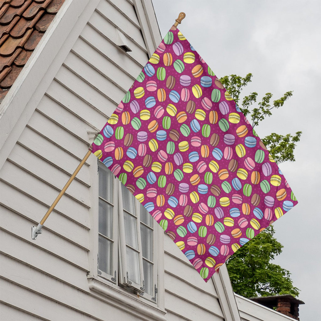 Cute Macaron Pattern Print House Flag