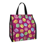 Cute Macaron Pattern Print Insulated Lunch Tote